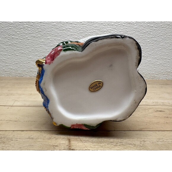 Traditions Porcelain Hand Painted Trinket Box Santa With Toys - Picture 12 of 15